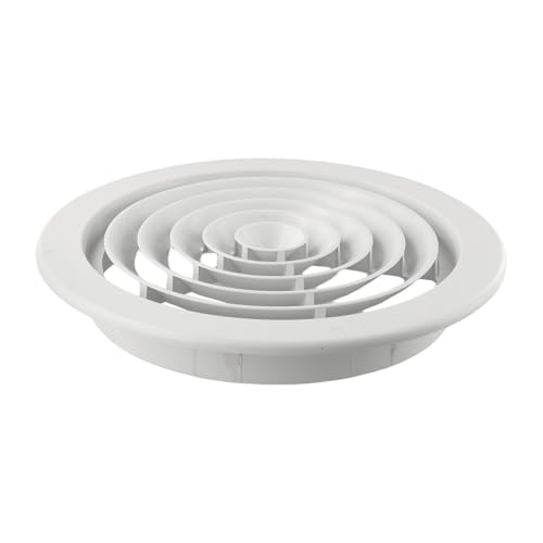 Rundes Lüftungsgitter ABS Einstellbarer Luftstrom Wand- oder Deckenmontage Abnehmbares Panel Leise Funktion Für Badezimmer Küche Büro 250mm 300mm 310mm Weiß Modernes Design(310) von URPIZY