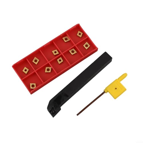 SCLCR1212H06 Drehmaschinen Werkzeughalter mit 10 Stück CCMT060204-HM VP15TF Wendeplatten für Stahl und Gusseisen Bearbeitung von URPIZY