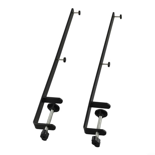 Schreibtisch Klemme 41.5cm Höhe Metallhalterung für Lochplatte Tischhalterung Desktop Klemmbefestigung Verstellbar 1-5.5cm Dicke Schwarz 2 Stück von URPIZY