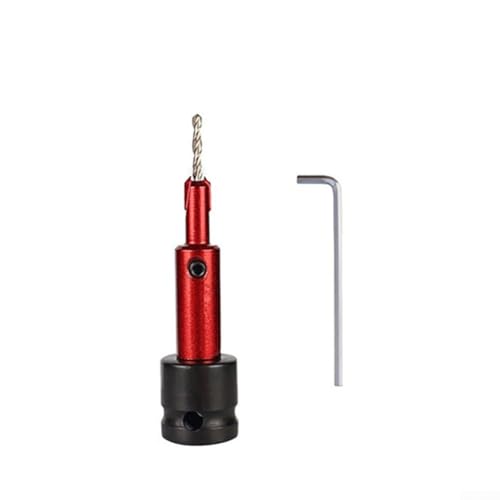 Senkbohrer mit 3-8-Zoll-Adapter für präzises Bohren in Holz mit HSS für effizientes Schneiden verstellbare Tiefeneinstellung multifunktional Bohren Senken und Entgraten in einer Anwendung(3.2mm) von URPIZY