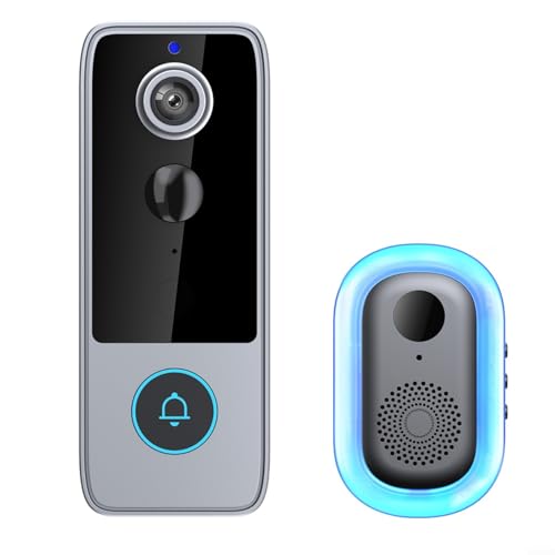 Smart WiFi Video Türklingel mit Zwei-Wege-Audio Gegensprechanlage HD Nachtsicht Bewegungserkennung IP65 Wasserdicht Überwachungskamera Schwarz Smart WiFi Video Türklingel mit Zwei-Wege-Audio Gegensprechanlage HD Nachtsicht Bewegungserkennung IP65 Wasserdicht Überwachungskamera Schwarz von URPIZY