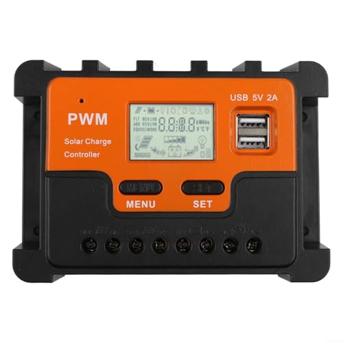 Solar Controller 20A HD LCD Anzeige Benutzerfreundliche Steuerung Für Ternär-Lithium Für LiFePO4 Blei-Säure Akku Dreiwege Für PWM Schutz USB-Ausgang Für Solarenergie Smart Home von URPIZY