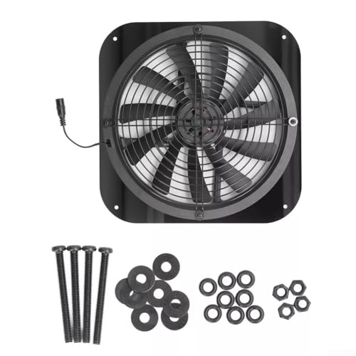 Solarablüfter Ventilator 9,8 Zoll Absaugventilator mit Lüfterabdeckung Metallgehäuse Leise Geräuschdämmung Wärmeableitung Für Gewächshaus Hühnerstall Schuppen Fenster Lüftung Tierhaus Solarablüfter Ventilator 9,8 Zoll Absaugventilator mit Lüfterabdeckung Metallgehäuse Leise Geräuschdämmung Wärmeableitung Für Gewächshaus Hühnerstall Schuppen Fenster Lüftung Tierhaus von URPIZY