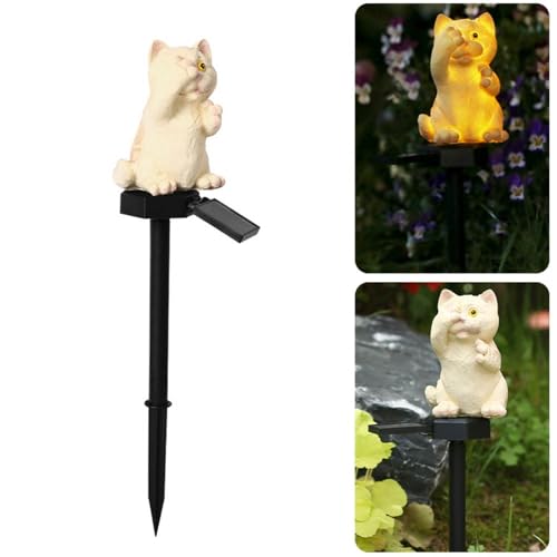 Solarbetriebene LED Gartendekoration Katze Rasenleuchte Wasserdichte Außenbeleuchtung mit Dämmerungssensor für Terrasse Hof Solarbetriebene LED Gartendekoration Katze Rasenleuchte Wasserdichte Außenbeleuchtung mit Dämmerungssensor für Terrasse Hof von URPIZY