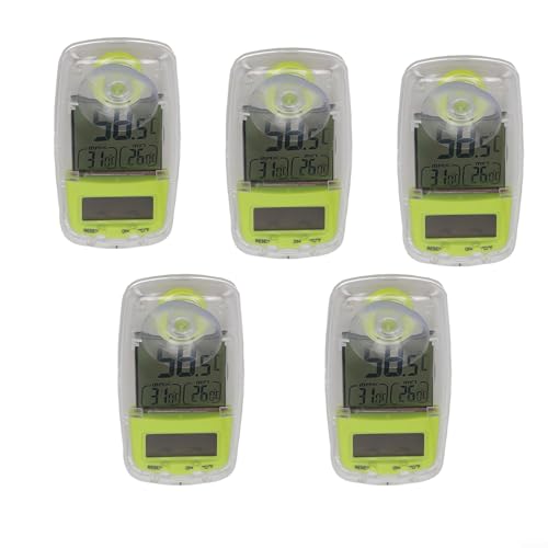 Solarbetriebenes digitales Thermometer für Innen- und Außenbereich, Temperaturanzeige, 24-Stunden-Verlauf, breiter Bereich -25 °C bis +60 °C, einfache Installation, Saugnapf-Halterung, Wettermonitor Solarbetriebenes digitales Thermometer für Innen- und Außenbereich, Temperaturanzeige, 24-Stunden-Verlauf, breiter Bereich -25 °C bis +60 °C, einfache Installation, Saugnapf-Halterung, Wettermonitor von URPIZY
