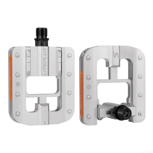 Space Saving Aluminum Alloy Pedals, Quick Fold Design, Reflective Plate(red) von URPIZY