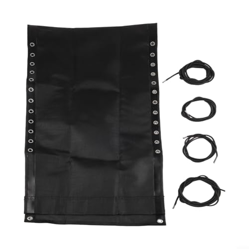 Stuhltuch Ersatz Set Verdicktes Nylon für Strand Stuhl 160 x 43 cm Wasserdicht UV-beständig Elastisch DIY Reparaturset 4 Farbauswahl Für Outdoor Freizeit Sitzmöbel(black) von URPIZY