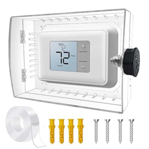 Thermostat Schutzbox mit Zahlenschloss Wandmontage Temperaturregler Abdeckung 21.5x14.5x6.5cm PC Material Transparent mit Belüftung Thermostat Schutzbox mit Zahlenschloss Wandmontage Temperaturregler Abdeckung 21.5x14.5x6.5cm PC Material Transparent mit Belüftung von URPIZY