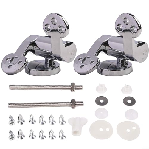 Toilettendeckel Scharniere aus Zinklegierung Soft-Close Mechanismus Leise Schließung Stabil Austausch für WC-Deckel Ersatz Montagezubehör Herzform Silber Für Badezimmer(A) von URPIZY