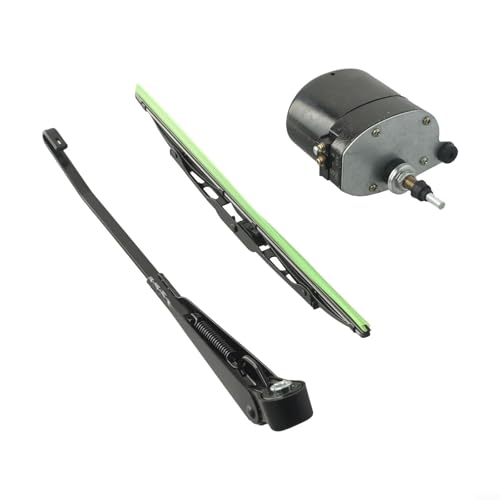 URPIZY 12V Scheibenwischermotor Mit Wischerarm Für Boote Und Wohnmobile, 300Mm Wischblatt, 45-120° Winkel, Schwarz(MOTOR + WIPER) von URPIZY