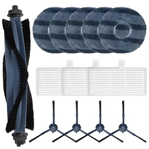 URPIZY 13 Stück Zubehör-Set für Eufy für Omni C20 Roboter-Staubsauger - 1 Hauptbürste, 4 Seitenbürsten, 3 Filter, 5 Wischmopp von URPIZY