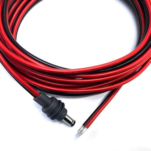 URPIZY 14 AWG DC Stromkabel Doppelader Parallel Verlängerungskabel Rot Und Schwarz Für Starlink Satelliten-Internet Anschluss Stromversorgung Kupferdraht(2m) von URPIZY
