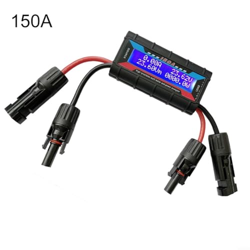 URPIZY 150A 200A Flugzeug Leistungsmesser Solar Tester Mit Photovoltaik-Anschluss LCD Display Stromspannungsmesser Für Solaranlagen Und Elektrofahrzeuge 4.8-60V(150A) von URPIZY