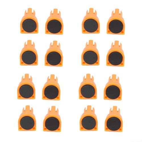 URPIZY 16 Stück Nylon Werkbank Hunde Klemmen Mit EVA Bremseinlagen Für 19Mm 20Mm Hundlöcher Holzbearbeitung Tischplatte Befestigung Rutschfeste Spannhilfe(19mm) von URPIZY
