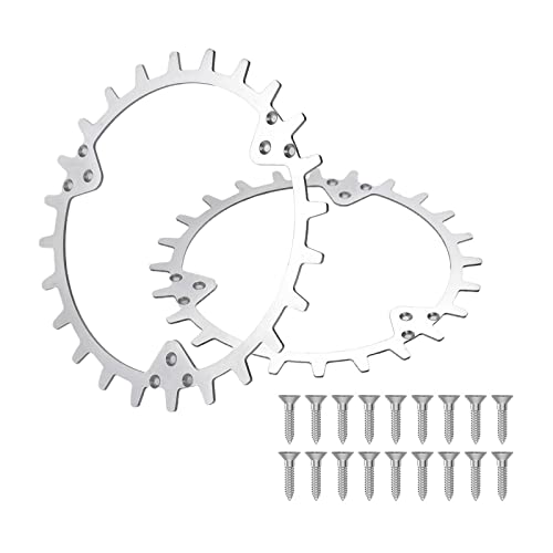 URPIZY 2 x Edelstahl-Rasenmäher-Spikes für Roboter, Rasenmäher, Radspikes mit 12 Schrauben, Roboter-Traktion, verbesserte Radunterstützung, Räder, Traktionsverbesserung von URPIZY