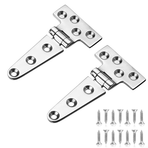 URPIZY 316 Edelstahl T-Scharniere Boot Lukenscharnier 150X75mm Schwerlast Marine Hardware Bootszubehör Mit Schrauben Für Bootsluke 2 Stück URPIZY 316 Edelstahl T-Scharniere Boot Lukenscharnier 150X75mm Schwerlast Marine Hardware Bootszubehör Mit Schrauben Für Bootsluke 2 Stück von URPIZY