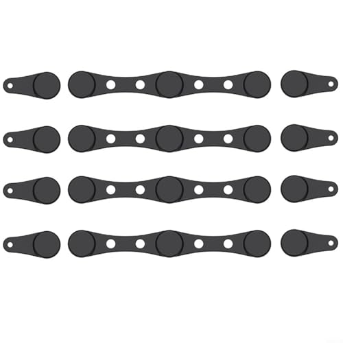 URPIZY 4 Stück Silikon Magnethalter Für Backpapier - Universelle Befestigungsclips Für Heißluftfritteuse Mit Langem Und Kurzem Design(Black) von URPIZY