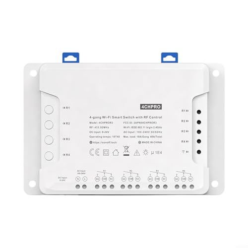 URPIZY 4CH PRO R3 Intelligenter WLAN Schalter 4-Kanal Fernbedienung Mit 433MHz RF Steuerung Timer-Funktion Kompatibel Mit Smart Home Geräten APP-Steuerung URPIZY 4CH PRO R3 Intelligenter WLAN Schalter 4-Kanal Fernbedienung Mit 433MHz RF Steuerung Timer-Funktion Kompatibel Mit Smart Home Geräten APP-Steuerung von URPIZY