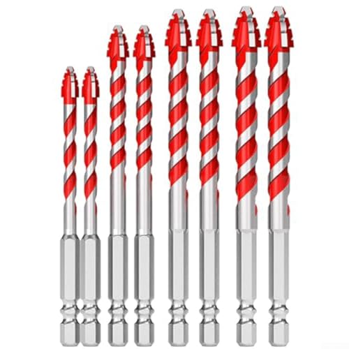 URPIZY 8-teiliges Bohrer-Set Für Glas Holz Metall Fliesen Vierkantig Gezahnte Exzentrische Bohrer 6Mm 8Mm 10Mm 12Mm Hartmetall Multifunktional URPIZY 8-teiliges Bohrer-Set Für Glas Holz Metall Fliesen Vierkantig Gezahnte Exzentrische Bohrer 6Mm 8Mm 10Mm 12Mm Hartmetall Multifunktional von URPIZY