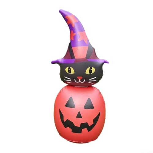 URPIZY Aufblasbare Halloween-Kürbiskatze Mit Ferngesteuerten LED-Lichtern, Wasserdichtes PVC-Material, Für Hof, Rasen, Terrasse Und Festliche Halloween-Dekorationen URPIZY Aufblasbare Halloween-Kürbiskatze Mit Ferngesteuerten LED-Lichtern, Wasserdichtes PVC-Material, Für Hof, Rasen, Terrasse Und Festliche Halloween-Dekorationen von URPIZY