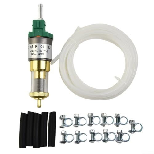 URPIZY Auto Lufterhitzer Dieselpumpe Set, Universal Auto Luft Standheizung Öl Kraftstoffpumpe Ultra Leise 12V 5KW Metall Auto Heizung Kraftstoffpumpe Luft Diesel Heizung Pumpe, 2371031103 von URPIZY