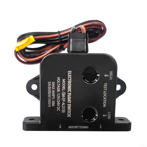 URPIZY Automatischer Bilgepumpenschalter 12V 24V Marine Schwimmerschalter Elektrischer Wasserstandssensor Für Boote IP67 Wasserdicht 20A/10A Flammhemmend ABS Schwarz 1000Mm Kabel URPIZY Automatischer Bilgepumpenschalter 12V 24V Marine Schwimmerschalter Elektrischer Wasserstandssensor Für Boote IP67 Wasserdicht 20A/10A Flammhemmend ABS Schwarz 1000Mm Kabel von URPIZY