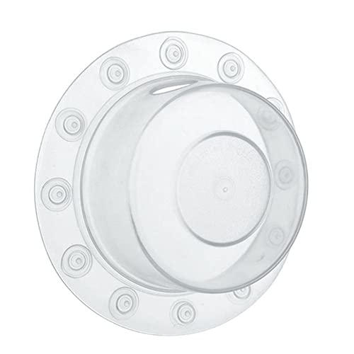 URPIZY Badewannen-Überlauf-Saugnapfabdeckung, 16 cm, Anti-Überlauf-Abdeckung, PVC, transparent von URPIZY