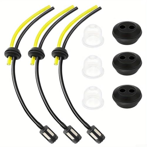 URPIZY Benzinfilter-Kit Benzinschlauch-Dichtung Kraftstoffschlauch-Set Für Motorsense Rasenmäher Heckenschere Kettensäge 9-teilig Gummi Flexibel Langlebig Einfache Installation Vielseitig(9pcs) von URPIZY