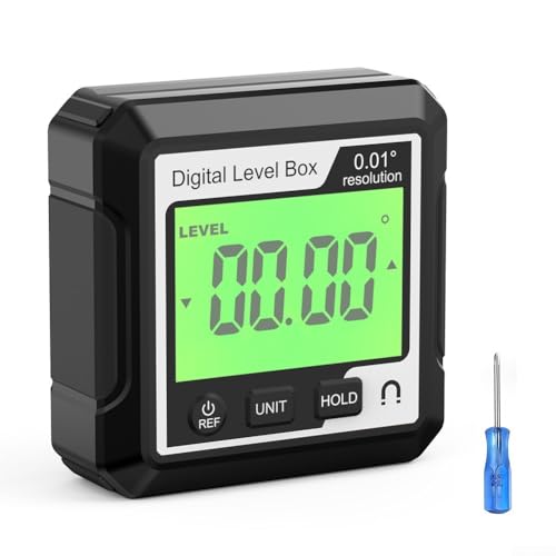 URPIZY Digital-Winkelmesser Mit Magnetfuß LCD Display Neigungsmesser Elektronische Wasserwaage Für Holzbearbeitung Maschinenwerkzeuge(B) von URPIZY