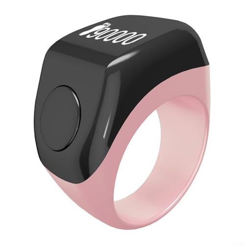 URPIZY Digitaler Gebetszähler Ring: Intelligenter Tasbih Zikr Ring Mit Vibration Und OLED-Display - Muslim Gebetsring Für Männer Und Frauen - 5 Tage Akkulaufzeit(Pink) von URPIZY