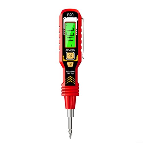URPIZY Digitaler Spannungsmesser Mit LCD Display Stromprüfer Berührungslos Multifunktionaler Spannungsdetektor Mit Automatischer Abschaltung 11-450V(Red) von URPIZY