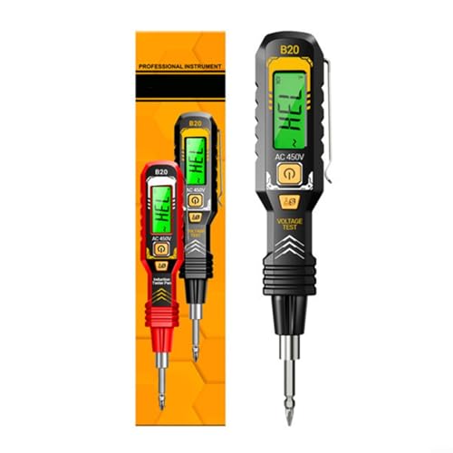 URPIZY Digitaler Spannungsmesser Mit LCD Display Stromprüfer Berührungslos Multifunktionaler Spannungsdetektor Mit Automatischer Abschaltung 11-450V(black) von URPIZY