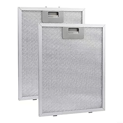 URPIZY Dunstabzugshaubenfilter 305 X 267 X 9 Mm, 2Er-Pack Silberner Abluftfilter Aus Metallgewebe, 5-lagige Aluminisierte Fettfiltration Für Dunstabzugshauben von URPIZY