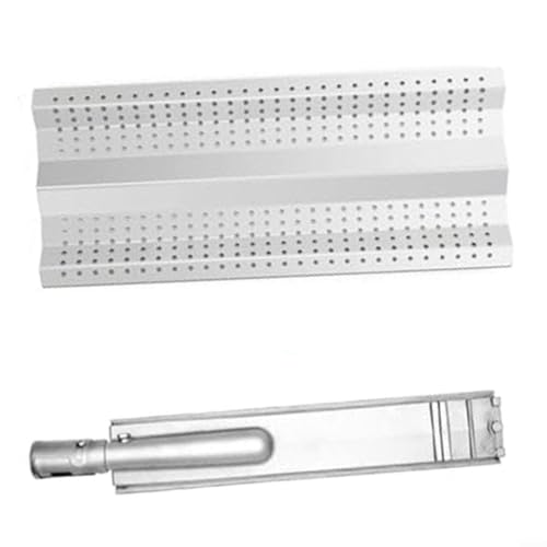 URPIZY Edelstahl-Heizplatten Und Hochleistungsbrenner, Kompatibel Mit BLZ 3, 4 Und 5 Brenner Gas Für Grills Ersatzteil-Set Zur Aufrechterhaltung Eines Optimalen Wärmeflusses von URPIZY