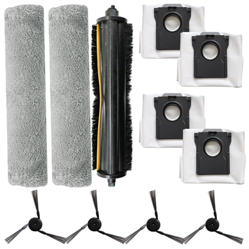 URPIZY Ersatzteile Set Für Mova Z5 Z5 Pro Z50 Ultra Z50 Roboterstaubsauger Mit Hauptbürste Seitenbürsten Wischmopp Staubbeutel Zubehör Kit von URPIZY
