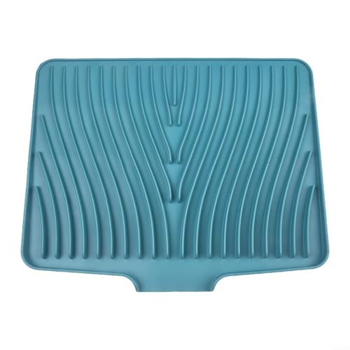 URPIZY Faltbare Abtropfmatte, Silikon-Abtropfmatte, 40 x 33 x 1,5 cm, hitzebeständige Abtropfmatte, rutschfeste Abtropfmatte für Küchentheke (grün) von URPIZY