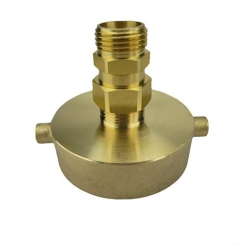 URPIZY Feuerwehrschlauch-Adapter, 2-1/2 NST/NH Weiblich Auf 3/4 GHT Männlich, Messing Hydrantenanschluss Für Gartenschlauch, Robust Und Korrosionsbeständig(Straight adapter) von URPIZY