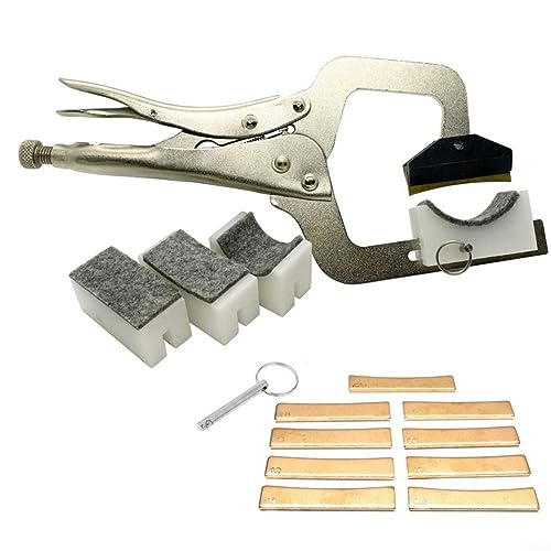 URPIZY Griffbrett Handheld Fret Press Insert Tool Kit Mit 9 Radius Einsätze Gitarre Gitarrenbauer Werkzeug Handheld Bund Pressen Werkzeug von URPIZY