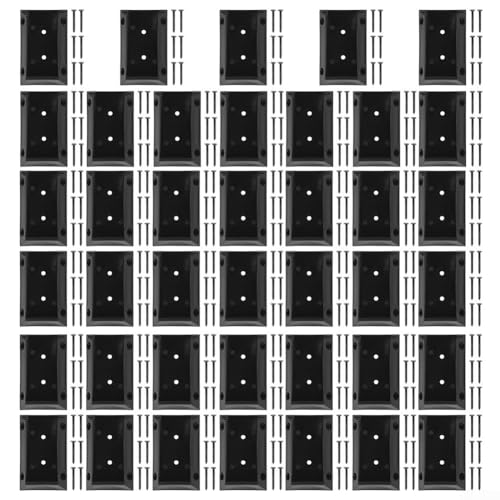 URPIZY Holzpfosten Geländerhalterung Verbindungsstück Für Holzbalken Schwarz Nylon Wetterfest Deck Zaun Treppen Montage(40pcs) von URPIZY