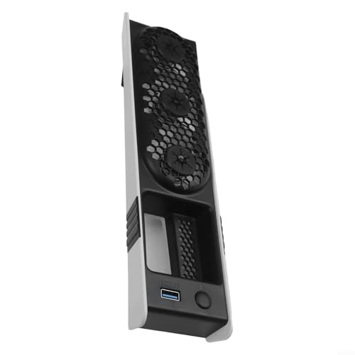 URPIZY Kühlventilator Für PS5 Pro Mit RGB Beleuchtung, 3 Geschwindigkeitsmodi Und USB 3.0 Für PS5 Slim, Leise Gaming Kühler Mit Verstellbarer Lüftergeschwindigkeit(Black) von URPIZY