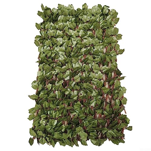 URPIZY Künstlicher Efeu Zaun Sichtschutz Efeu Spalier Erweiterbar Faux Sichtschutzzaun Rankgitter mit künstlichen Blättern Künstliche Efeuranke Blatt Dekoration für Outdoor Decor #1 von URPIZY