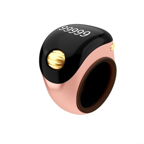 URPIZY LED Perlenzählring Aus ABS, Elektronischer Zähler Für Präzises Zählen Beim Handarbeiten, Basteln Oder Gebet, Kompakt 6.6x6.3x5cm, Leicht Tragbar Für Erwachsene/Kinder(Rose gold) von URPIZY