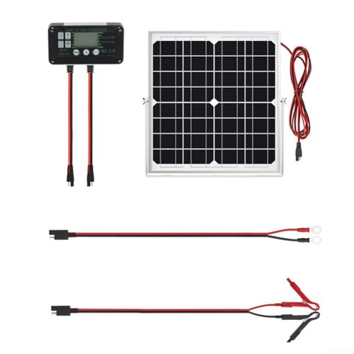 URPIZY MPPT Solarladegerät 12V Mit 20W Solarpanel, Intelligente Erhaltungsladung Für Auto, Boot, Wohnmobil, Überladungsschutz Für Außenbereich Controller Kabel URPIZY MPPT Solarladegerät 12V Mit 20W Solarpanel, Intelligente Erhaltungsladung Für Auto, Boot, Wohnmobil, Überladungsschutz Für Außenbereich Controller Kabel von URPIZY