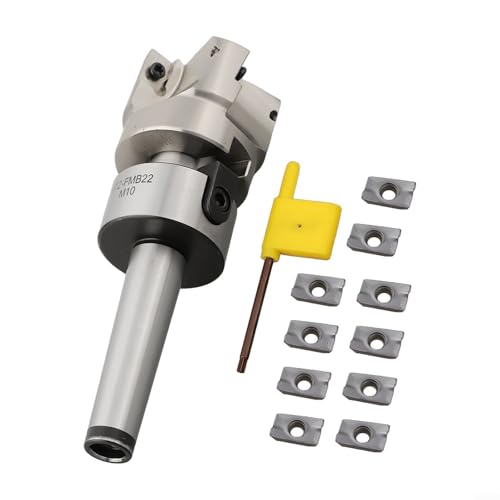 URPIZY MT2 CNC Fräser Set 400R 50Mm Planfräser Schaftfräser Mit 10 Stück APMT1604 Wendeschneidplatten Für Metallbearbeitung von URPIZY