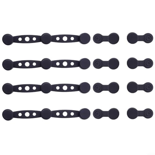 URPIZY Magnetische Silikon-Halterung Für Luftfritteusen-Backpapier, 4 Sätze Befestigungsklammern, Antihaft-Zubehör, Rot, Schwarz, Grau(Black) von URPIZY