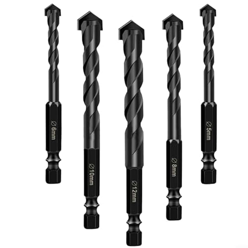 URPIZY Multifunktionaler Bohrer Set 5-teilig Hartmetall Bohrkrone Für Beton Glas Fliesen Marmor Holz Edelstahl Mit 6.35mm Schaft 5-12mm Durchmesser URPIZY Multifunktionaler Bohrer Set 5-teilig Hartmetall Bohrkrone Für Beton Glas Fliesen Marmor Holz Edelstahl Mit 6.35mm Schaft 5-12mm Durchmesser von URPIZY