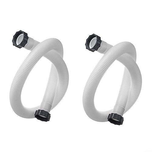 URPIZY Poolschlauch Ø 38mm für Intex 29060E, Pool Filter Ersatzschlauch mit Muttern Set, Schwimmbad Ersatzschlauch 59 Zoll lang (2PCS) von URPIZY