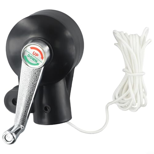 URPIZY Schirmständer Ersatzteil Kurbel Für Sonnenschirm Gartenschirm Terrassenschirm Metall Schwarz Grau 43Mm Durchmesser Wetterfest Rostbeständig Outdoor Zubehör von URPIZY