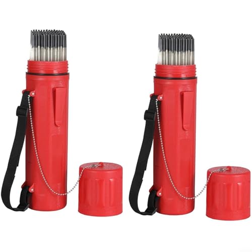 URPIZY Schweißelektroden-Aufbewahrungsbox 2 Stück 35,5 Cm Wasserdichter ABS-Behälter Für 4,5 Kg Elektroden Rot Tragbar Mit Riemen Für Profis Und Heimwerker von URPIZY
