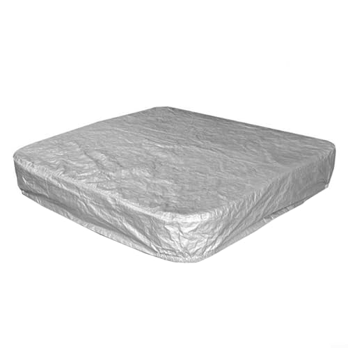 URPIZY Schwimmbadabdeckung Wasserdicht Rechteckig Pool Abdeckung Mit Kordelzug Für Aufstellpool Ganzjährig Schutz Silber 218X218x90cm(231 * 231 * 90CM) von URPIZY